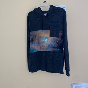 Grey Galaxy Pullover w/ Hood
